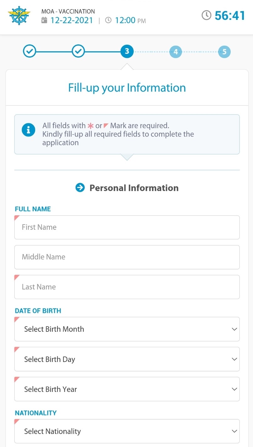 BOQ International Certificate of Vaccination - Step 8